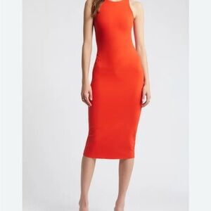 💜 Nordstrom Open Edit Smooth Sleeveless Body Con Midi Dress (L)